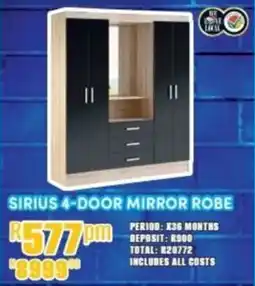 Best Home And Electric Sirius 4-door mirror robe offer
