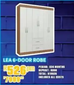 Best Home And Electric Lea 6-door robe offer