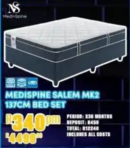 Best Home And Electric Medispine Salem Mk2 137cm Bed Set offer