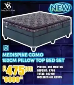 Best Home And Electric Medispine Como 152cm Pillow Top Bed Set offer