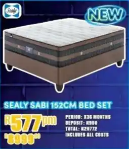 Best Home And Electric Sealy sabi 152cm bed set offer