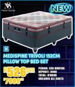Best Home And Electric Medispine Trivoli 152cm Pillow Top Bed Set offer