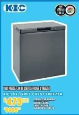 Best Home And Electric KIC 203L GREY CHEST FREEZER offer