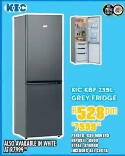 Best Home And Electric KIC KBF grey fridge offer