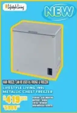 Best Home And Electric Lifestyle Living 199L Metallic Chest Freezer offer