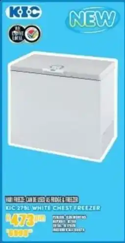 Best Home And Electric KIC 279L WHITE CHEST FREEZER offer