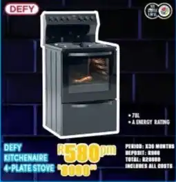 Best Home And Electric DEFY KITCHENAIRE 4-PLATE STOVE offer