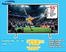 Best Home And Electric SAMSUNG 55" 4K UHD TV offer