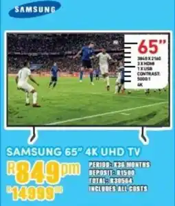 Best Home And Electric Samsung 65" 4K UHD TV offer