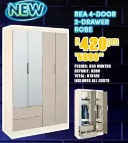 Best Home And Electric Rea 4-door 2-drawer robe offer