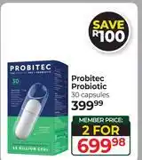 Dis-Chem Probitec Probiotic 30 Capsules-For 2 offer