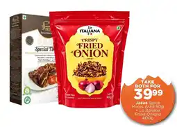 Check Star Jazaa Spice Mixes Astd 50g + La Italiana Fried Onions 400g offer