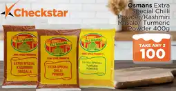 Check Star Osmans Extra Special Chilli Powder/Kashmiri Masala/Turmeric Powder offer