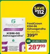 Dis-Chem Food Grown KSM-66 Aswagandha 60 Capsules offer