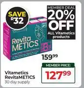Dis-Chem Vitametics Revita Metics 30 Day Supply offer
