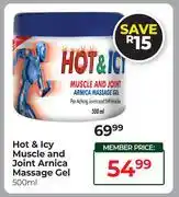 Dis-Chem Hot & Icy Muscle & Joint Arnica Massage Gel-500ml offer