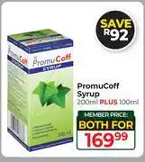 Dis-Chem PromuCoff Syrup 200ml Plus 100ml-For Both offer