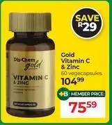 Dis-Chem Dis-Chem Gold Vitamin C & Zinc 60 Vegecapsules offer
