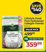 Dis-Chem Lifestyle Food Pure Hydrolyzed Collagen Powder-600g offer
