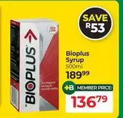 Dis-Chem Bioplus Syrup-500ml offer