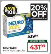 Dis-Chem NeuroXcel 60 Swallow Capsules offer