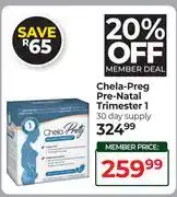 Dis-Chem Chela Preg Pre Natal Trimester 1 30 Day Supply offer