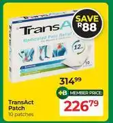 Dis-Chem TransAct Patch 10 Patches offer