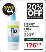 Dis-Chem Flo Baby Saline Nasal Spray-15ml offer