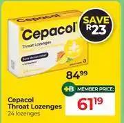 Dis-Chem Cepacol Throat Lozenges 24 Lozenges offer