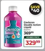 Dis-Chem Gaviscon Double Action Liquid-600ml offer