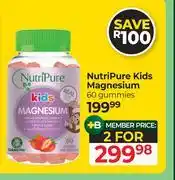 Dis-Chem NutriPure Kids Magnesium 60 Gummies-For 2 offer