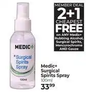 Dis-Chem Medic+ Surgical Spirits Spray-100ml offer