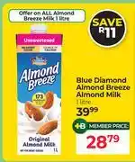 Dis-Chem Blue Diamond Almond Breeze Almond Milk-1L offer