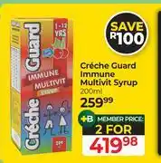 Dis-Chem Creche Guard Immune Multivit Syrup-For 2 x 200ml offer