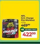 Dis-Chem NPL N.O.Charge Pre Workout-420g offer
