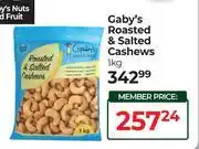 Dis-Chem Gaby's Roasted & Salted Cashews-1Kg offer