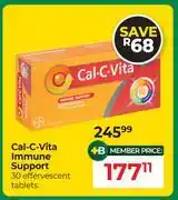 Dis-Chem Cal-C-Vita Immune Support 30 Effervescent Tablets offer