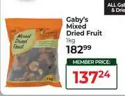 Dis-Chem Gaby's Mixed Dried Fruit-1Kg offer