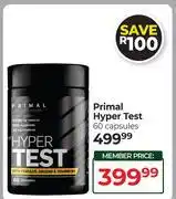 Dis-Chem Primal Hyper Test 60 Capsules offer