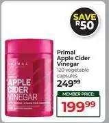 Dis-Chem Primal Apple Cider Vinegar 120 Vegetable Capsules offer