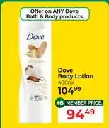 Dis-Chem Dove Body Lotion-400ml offer