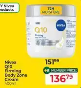 Dis-Chem Nivea Q10 Firming Body Zone Cream-400ml offer
