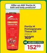 Dis-Chem Portia M Pomegranate Tissue Oil-200ml offer