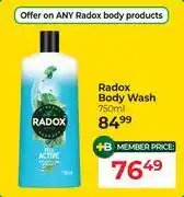 Dis-Chem Radox Body Wash-750ml offer