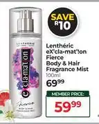 Dis-Chem Lentheric Exclamation Fierce Body & Hair Fragrance Mist-100ml offer