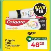 Dis-Chem Colgate Total Toothpaste-75ml offer