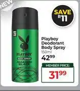 Dis-Chem Playboy Deodorant Body Spray-150ml offer
