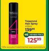 Dis-Chem Tresemme Hair Spray-400ml offer