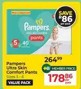 Dis-Chem Pampers Ultra Skin Comfort Pants (Sizes 3-6)-Per Pack offer