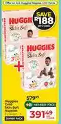 Dis-Chem Huggies Gold Skin Soft Nappies (Sizes 1-5) Jumbo Pack-Per 2 Pack offer
